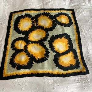 Vintage Bold Floral Silk Scarf